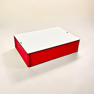 26x18 MDF Renkli Kutu - KIRMIZI