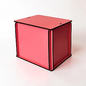 9x12 MDF Renkli Kutu - PEMBE