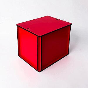 9x12 MDF Renkli Kutu -KIRMIZI