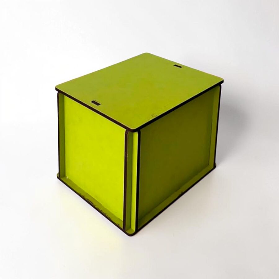9x12 MDF Renkli Kutu - YEŞİL - 1
