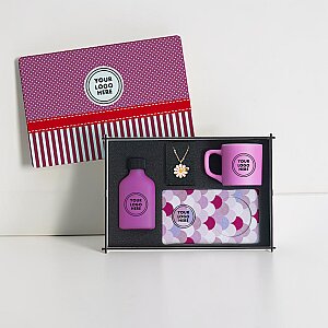 Ahşap Kutulu Hediye Seti - 2618 - 10 PEMBE