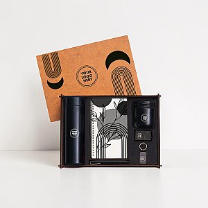 WOODY COLLECTION - Ahşap Kutulu Hediye Seti 3626- 22 SİYAH