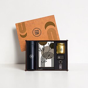 WOODY COLLECTION - Ahşap Kutulu Hediye Seti 3626- 22 GOLD
