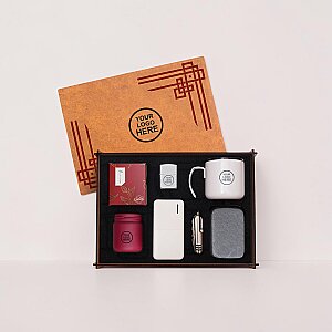 WOODY COLLECTION - Ahşap Kutulu Hediye Seti - 3626-7 FUŞYA