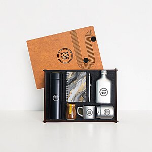 WOODY COLLECTION - Ahşap Kutulu Hediye Seti - 3626-9 GÜMÜŞ