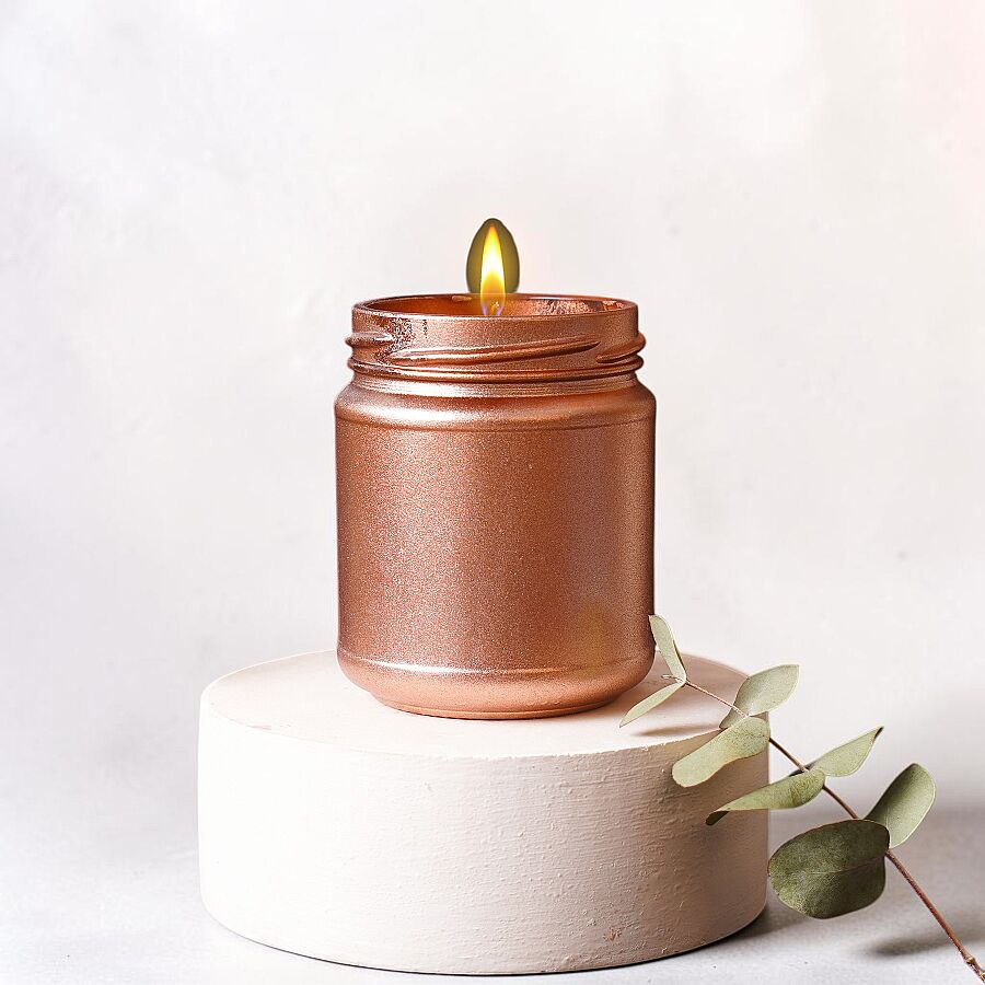 CANDLEAF - CAM KAVANOZ MUM - SİMLİ TURUNCU