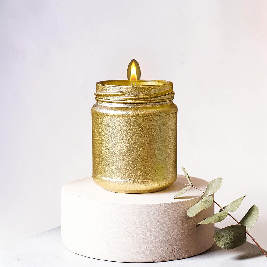 CANDLEAF - CAM KAVANOZ MUM - SİMLİ SARI