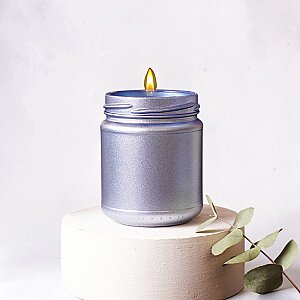 CANDLEAF - CAM KAVANOZ MUM - SİMLİ MAVİ