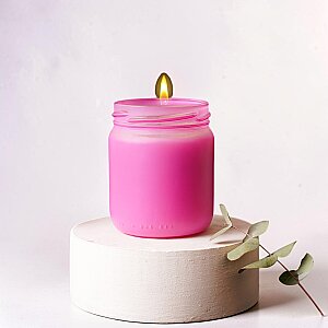 CANDLEAF - CAM KAVANOZ MUM - PEMBE