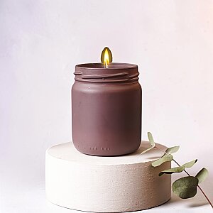 CANDLEAF - CAM KAVANOZ MUM - KAHVERENGİ