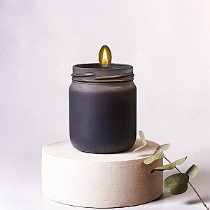 CANDLEAF - CAM KAVANOZ MUM - ANTRASİT