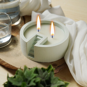 - Candleaf Merdiven Mum Bahçesi Beton Mum -Yeşil  - Candleaf Merdiven Mum Bahçesi Beton Mum -Yeşil