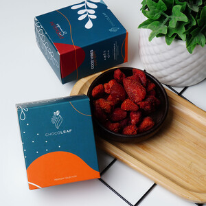 - ChocoLeaf Kurutulmuş Meyve Özel Kutulu 50gr. - Çilek  - ChocoLeaf Kurutulmuş Meyve Özel Kutulu 50gr. - Çilek