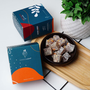 - ChocoLeaf Lokum Özel Kutulu 50gr. - Fındıklı Lokum  - ChocoLeaf Lokum Özel Kutulu 50gr. - Fındıklı Lokum