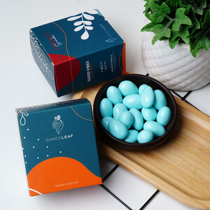 - ChocoLeaf Şekerleme Özel Kutulu 50gr. - Badem Şekeri Mavi  - ChocoLeaf Şekerleme Özel Kutulu 50gr. - Badem Şekeri Mavi
