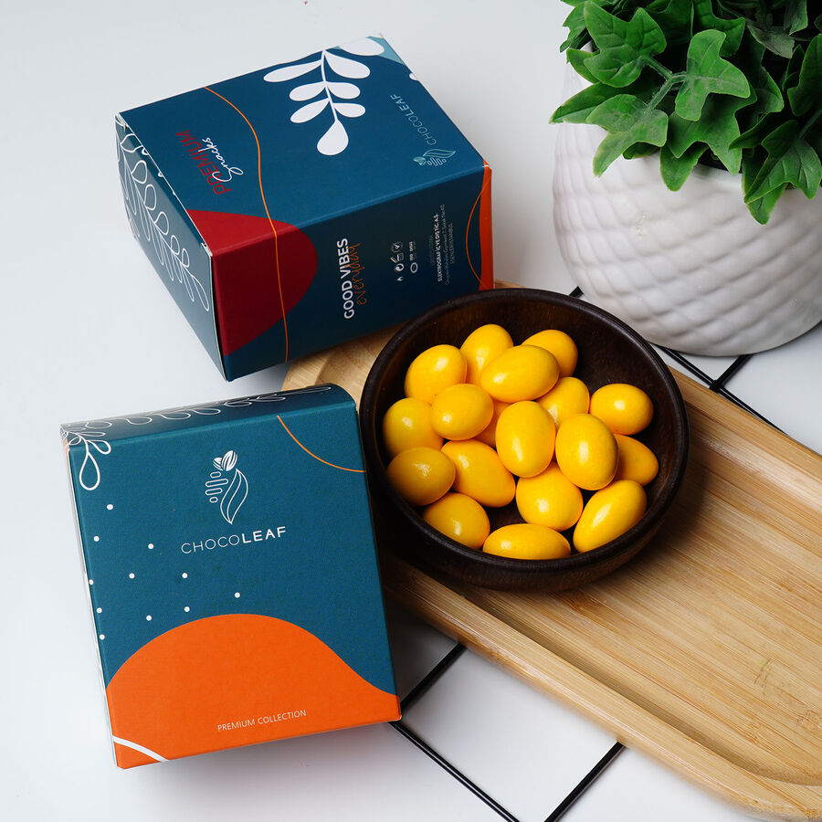  - ChocoLeaf Şekerleme Özel Kutulu 50gr. - Badem Şekeri Sarı