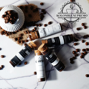 - CoffeeLeaf Filtre Kahve Cam Tüp 20Gr. - Kolombia  - CoffeeLeaf Filtre Kahve Cam Tüp 20Gr. - Kolombia
