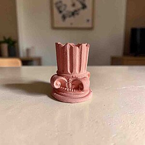DEKORATİF ROMA SUTUN BİBLO - PEMBE