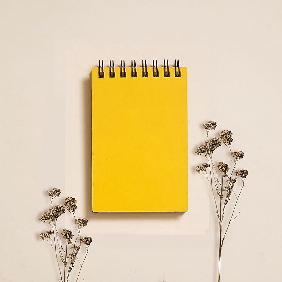 EGRAF - Egraf Ahşap Kapaklı Defter (Mdf) 7,5x11,5cm - SARI