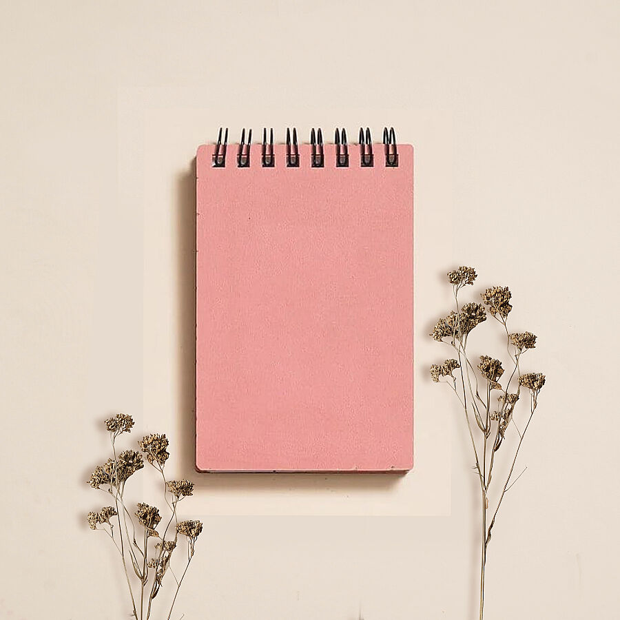 EGRAF - Egraf Ahşap Kapaklı Defter (Mdf) 7,5x11,5cm - PEMBE