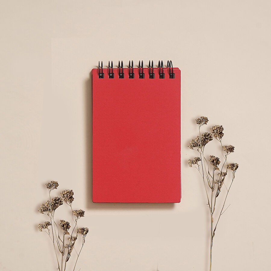 EGRAF - Egraf Ahşap Kapaklı Defter (Mdf) 7,5x11,5cm - KIRMIZI