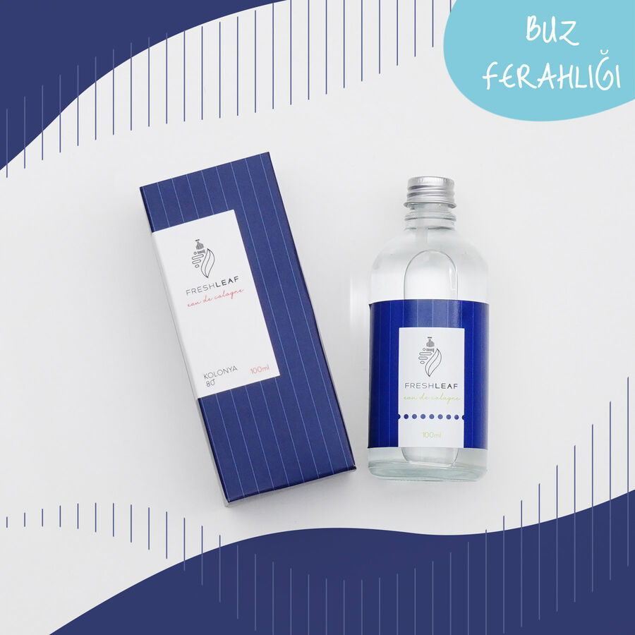  - FreshLeaf Buz Ferahlığı Kolonyası 100ML-(Mavi)