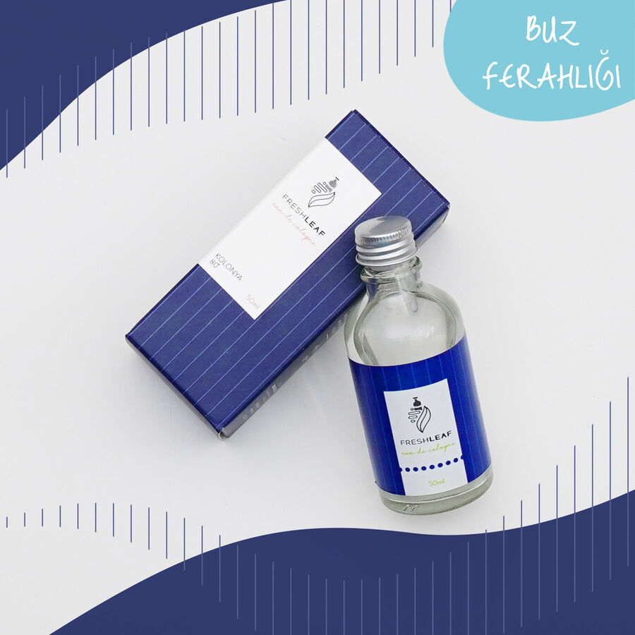  - FreshLeaf Buz Ferahlığı Kolonyası 50ML-(Mavi)