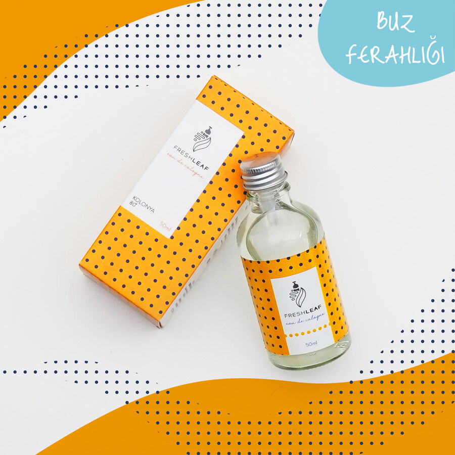  - FreshLeaf Buz Ferahlığı Kolonyası 50ML-(Sarı)