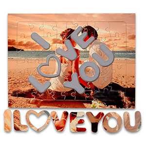 I Love You A4 Puzzle - Thumbnail