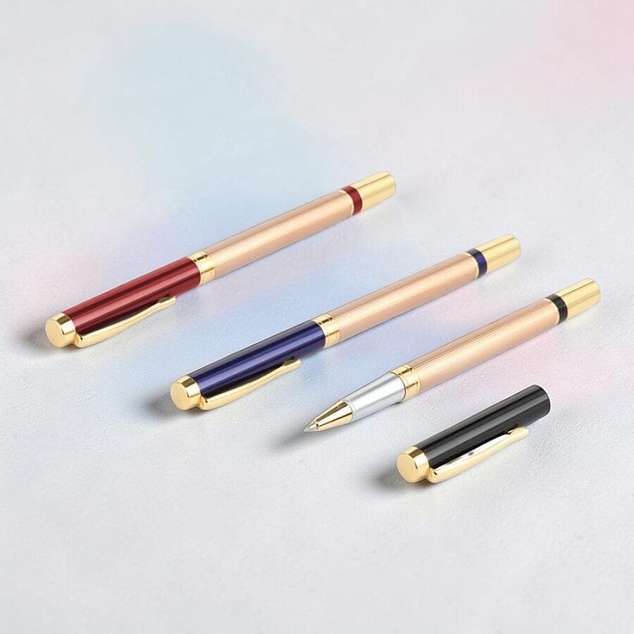 Metal Roller Kalem Gold Kasa - Kırmızı - 1