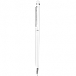 Metal Tükenmez Kalem - Touchpen  Beyaz