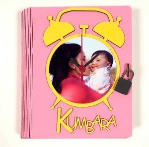 Sublimasyon Mdf Kumbara Saat Pembe - Thumbnail