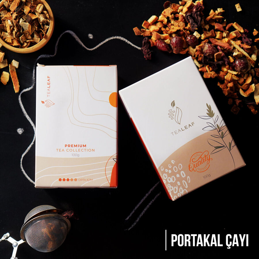  - TeaLeaf Bitki Çayı Özel Turuncu Kutulu 100gr. - Portakal