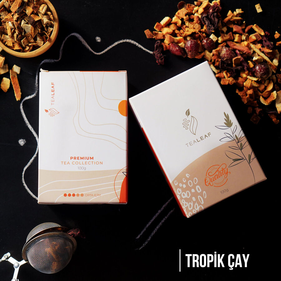  - TeaLeaf Bitki Çayı Özel Turuncu Kutulu 100gr. - Tropik
