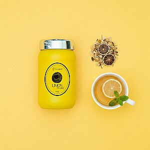 TEALEAF - Tealeaf Cam Kavanoz Meyve Çayı 100Gr - Limon