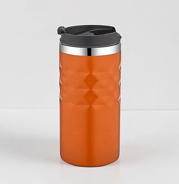 Termos Tipi Çelik Kupa Bardak 300 Ml - TURUNCU - 1